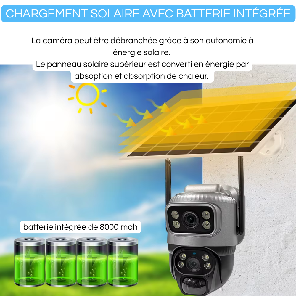 FURAKS SkyEye Solar – Caméra de Surveillance Extérieure